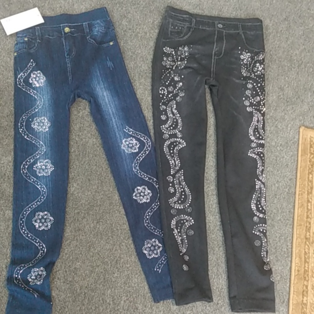 Leggings park one size stretch jeggings bundle